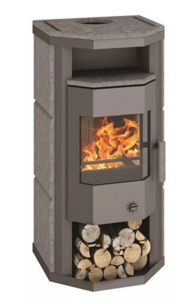 Wamsler Kaminofen Dauerbrand/Automatik Typ10849-Thyra DB Stahl Gussgrau HxBxT 1124x557x513 mm (6 kW)