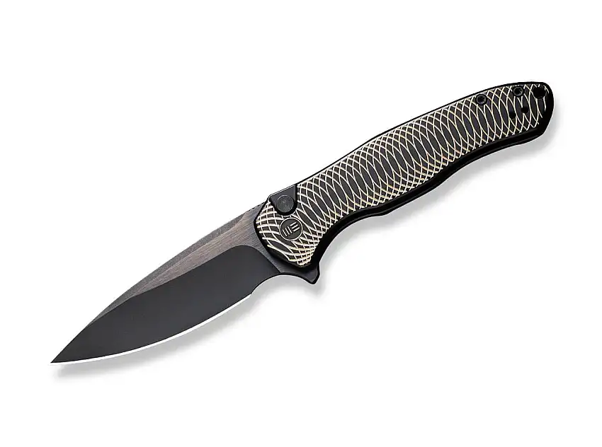 Button Lock Kitefin Titanium Black & Golden Ripple