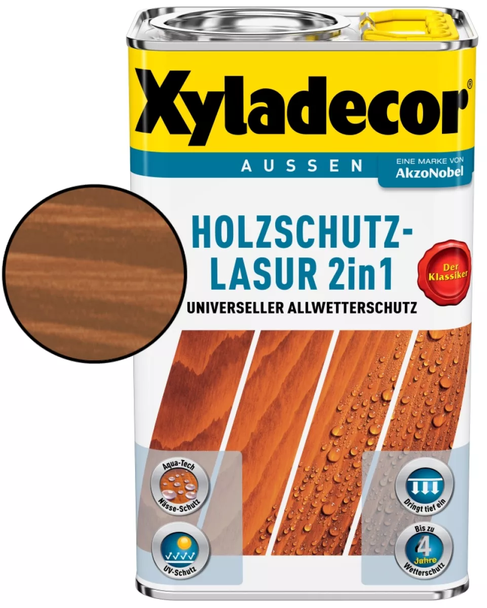 Xyladecor Holzschutzlasur 2in1 Kastanie 2,5 L