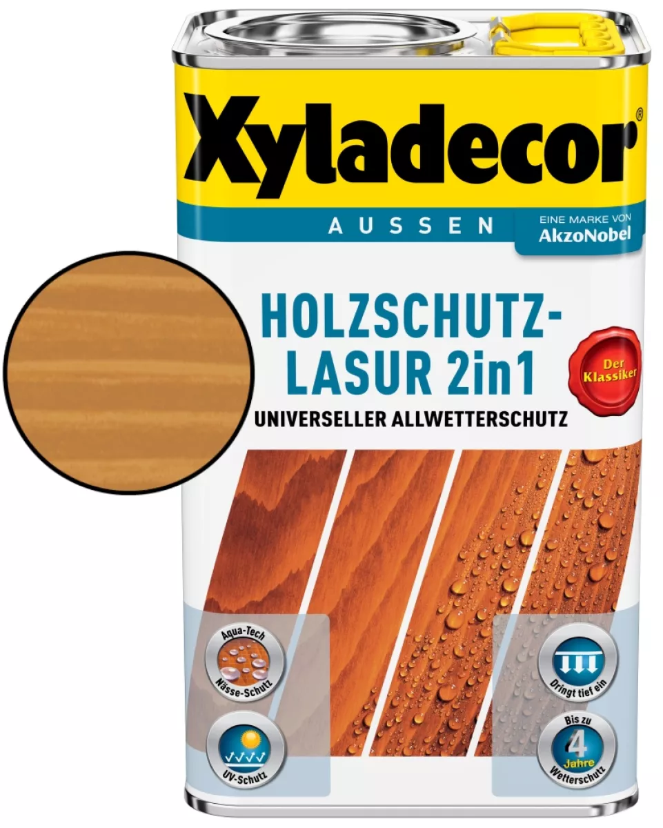Xyladecor Holzschutzlasur 2in1 Walnuss 2,5 l